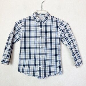 Janie and Jack Plaid Button Down Kids Shirt Boy Size 6